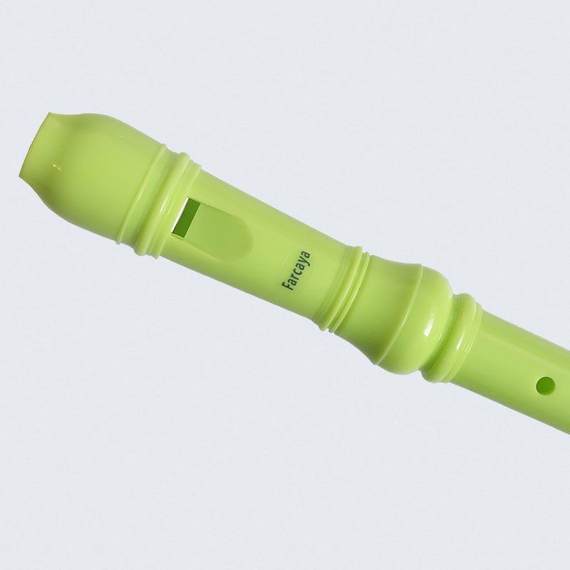 Farcaya Soprano Recorder Instrument for Beginners German Style C Key 8 Hole Descant Music with Clean Rod Storage Case (Green) - Image 3